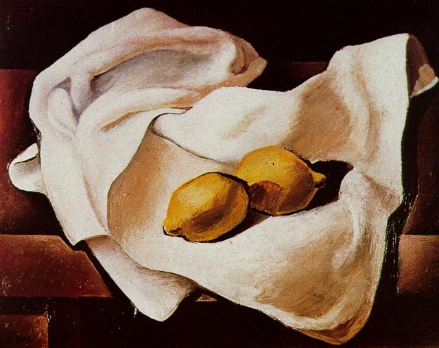 Wikioo.org - The Encyclopedia of Fine Arts - Painting, Artwork by Salvador Dali - Still Life with Two Lemons, circa 1926