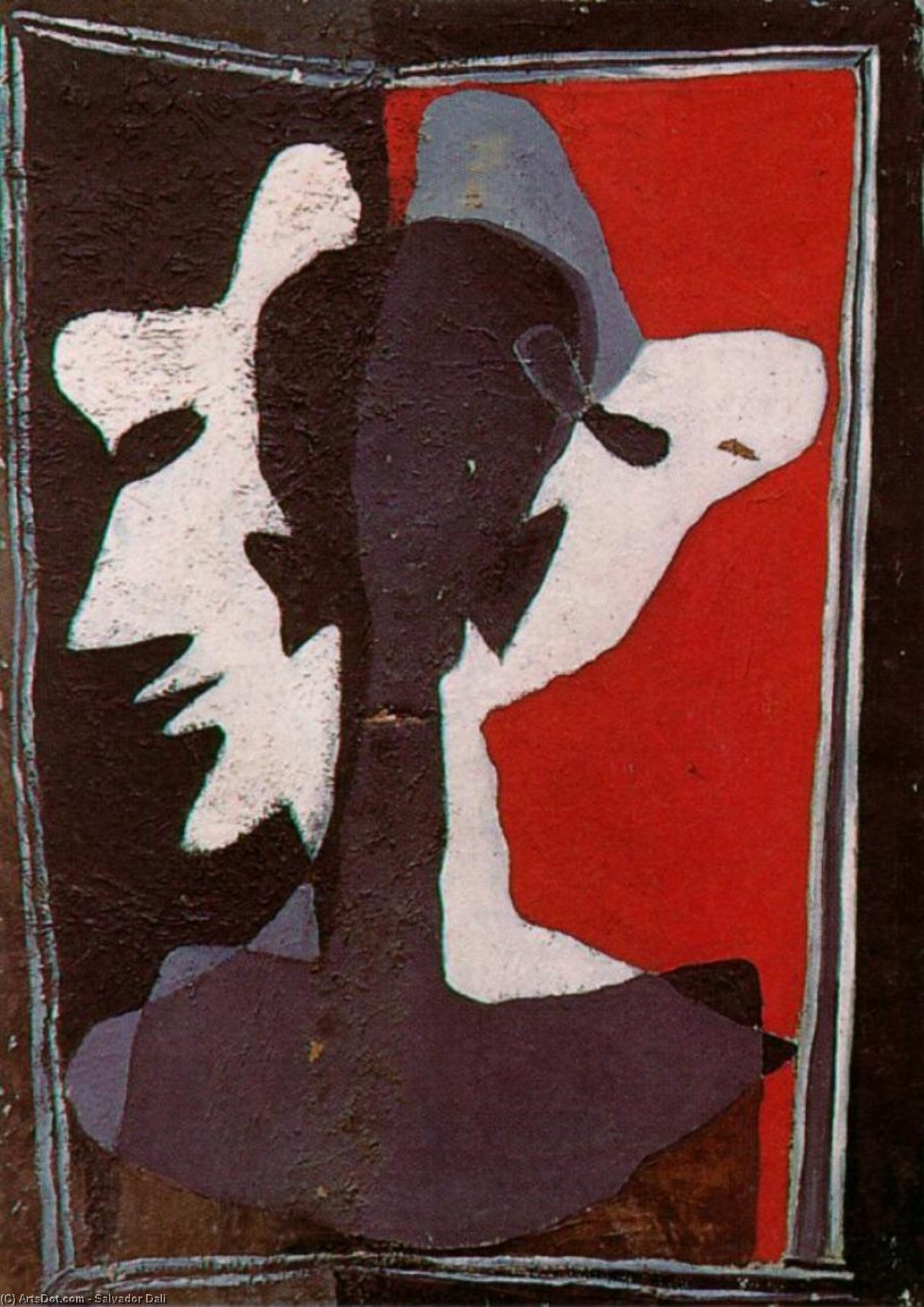 Wikioo.org - Die Enzyklopädie bildender Kunst - Malerei, Kunstwerk von Salvador Dali - selbstporträt sein  dupliziert  in  drei  1926-27