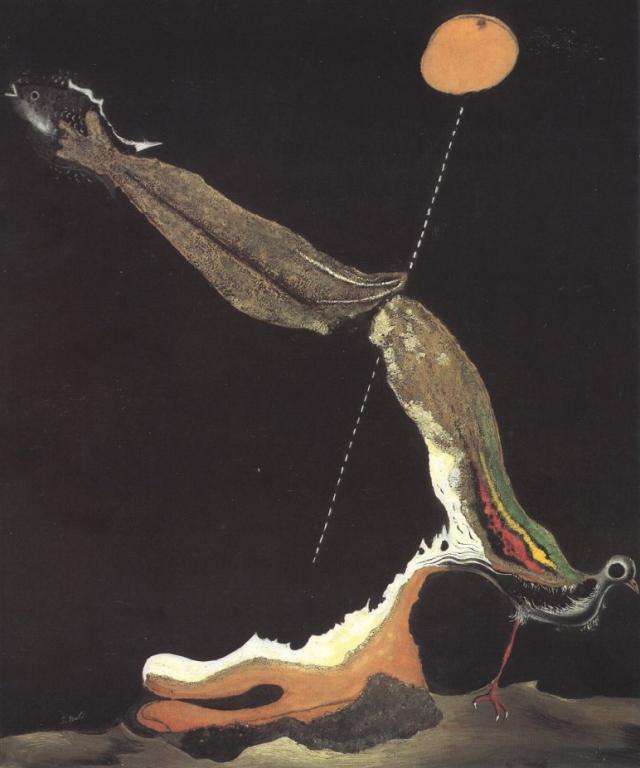 Wikioo.org – La Enciclopedia de las Bellas Artes - Pintura, Obras de arte de Salvador Dali - Ocell . . . Peix , 1927-28
