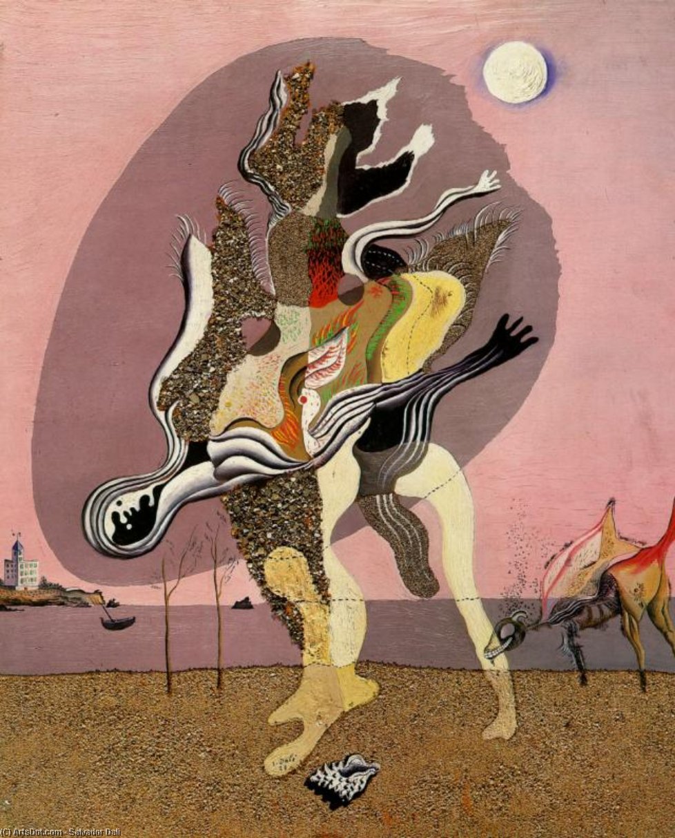 WikiOO.org - Encyclopedia of Fine Arts - Målning, konstverk Salvador Dali - The Donkey's Carcass, 1928