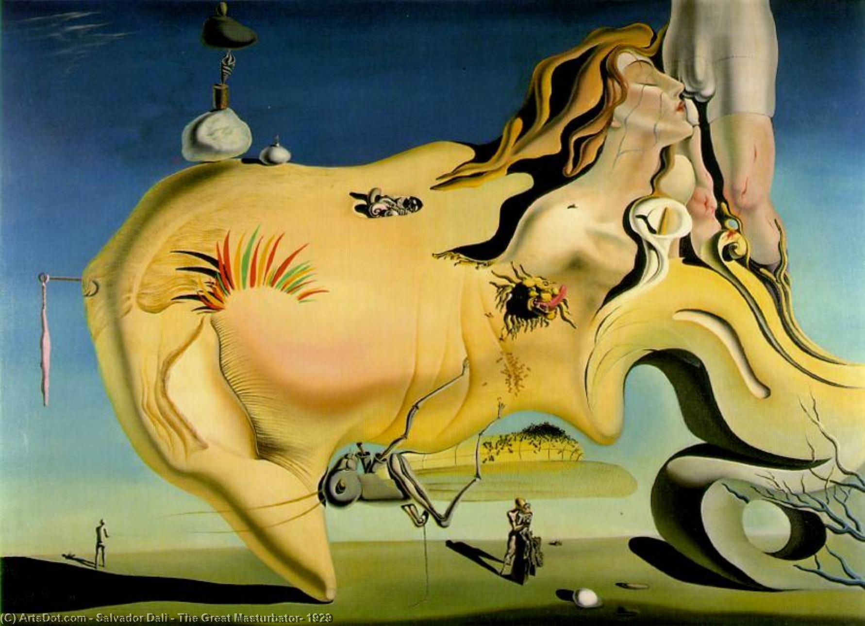 WikiOO.org - Encyclopedia of Fine Arts - Maľba, Artwork Salvador Dali - The Great Masturbator, 1929