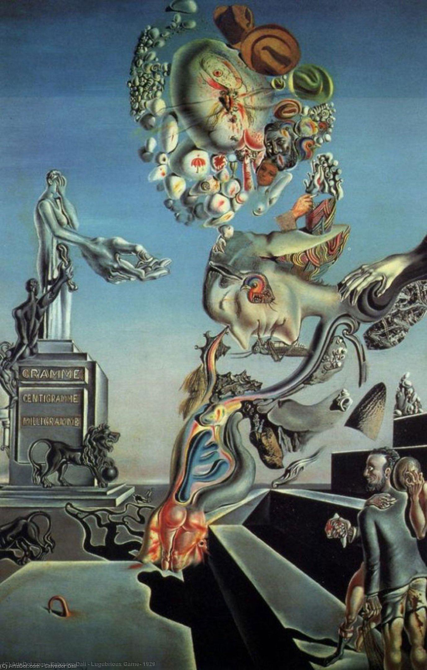 Wikioo.org - The Encyclopedia of Fine Arts - Painting, Artwork by Salvador Dali - Lugubrious Game, 1929