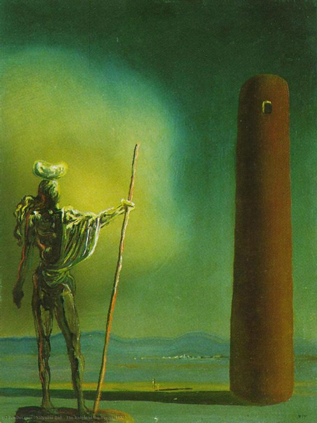 Wikioo.org - The Encyclopedia of Fine Arts - Painting, Artwork by Salvador Dali - The Knight at the Tower, 1932