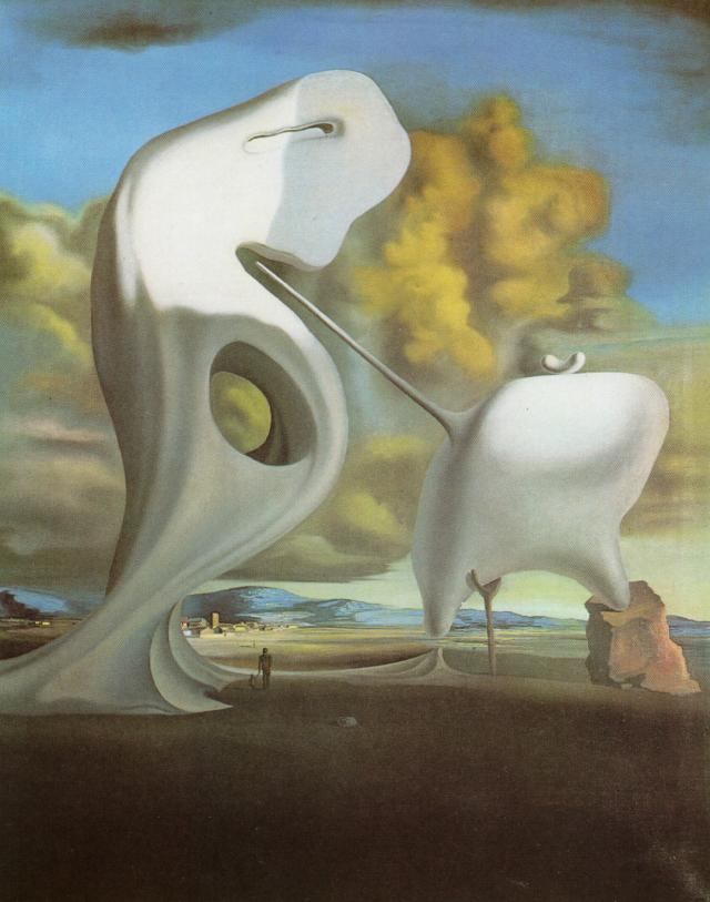Wikioo.org - Die Enzyklopädie bildender Kunst - Malerei, Kunstwerk von Salvador Dali - die architektonische angelus von millet , 1933