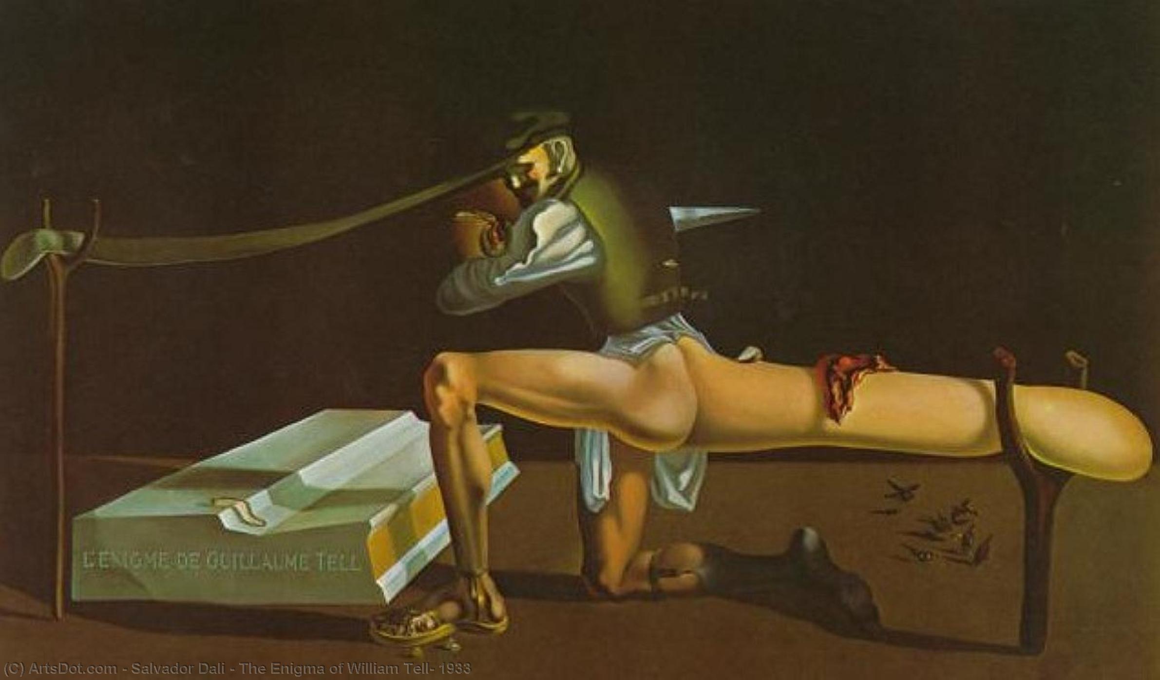 WikiOO.org - Enciklopedija likovnih umjetnosti - Slikarstvo, umjetnička djela Salvador Dali - The Enigma of William Tell, 1933
