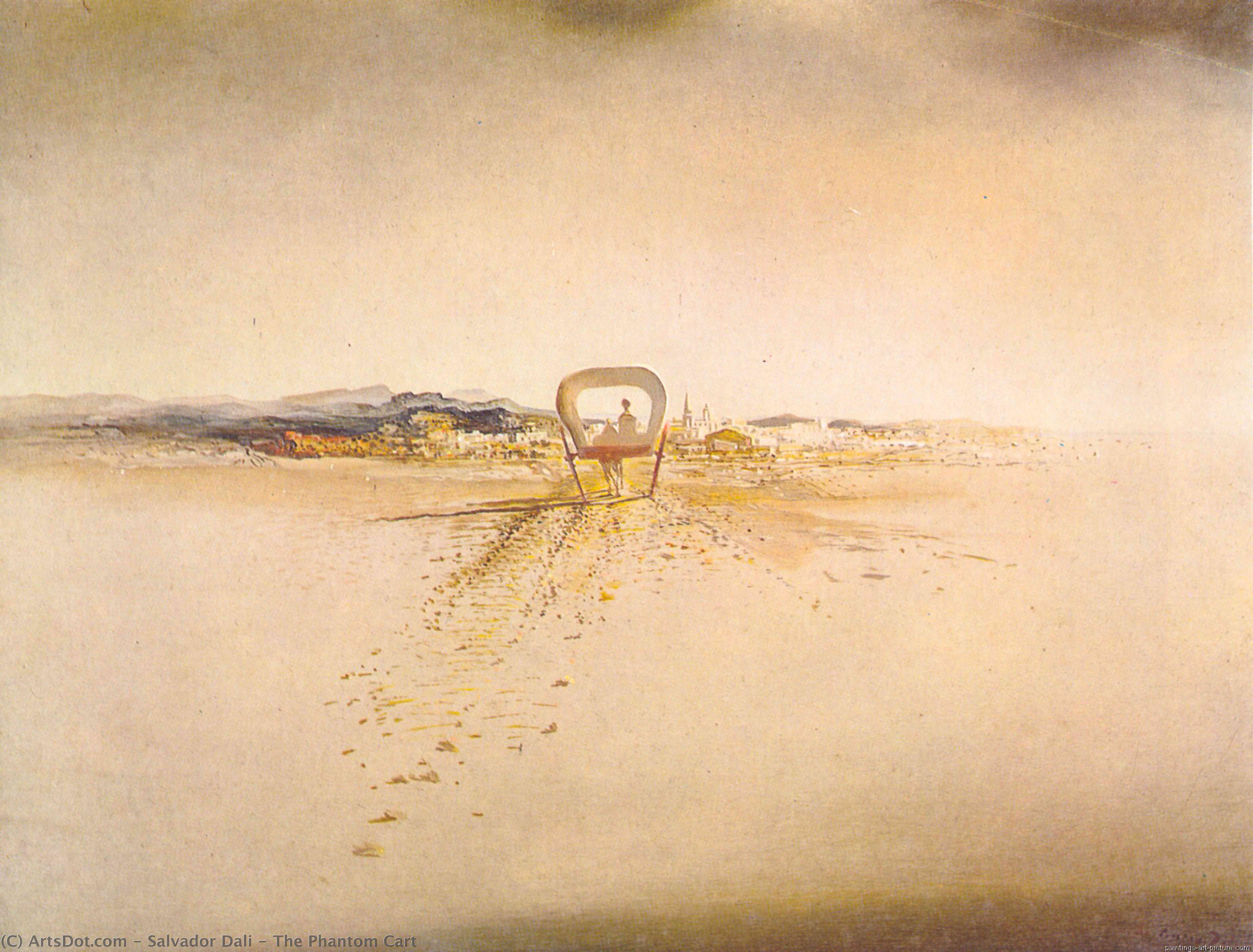 Wikioo.org - The Encyclopedia of Fine Arts - Painting, Artwork by Salvador Dali - The Phantom Cart