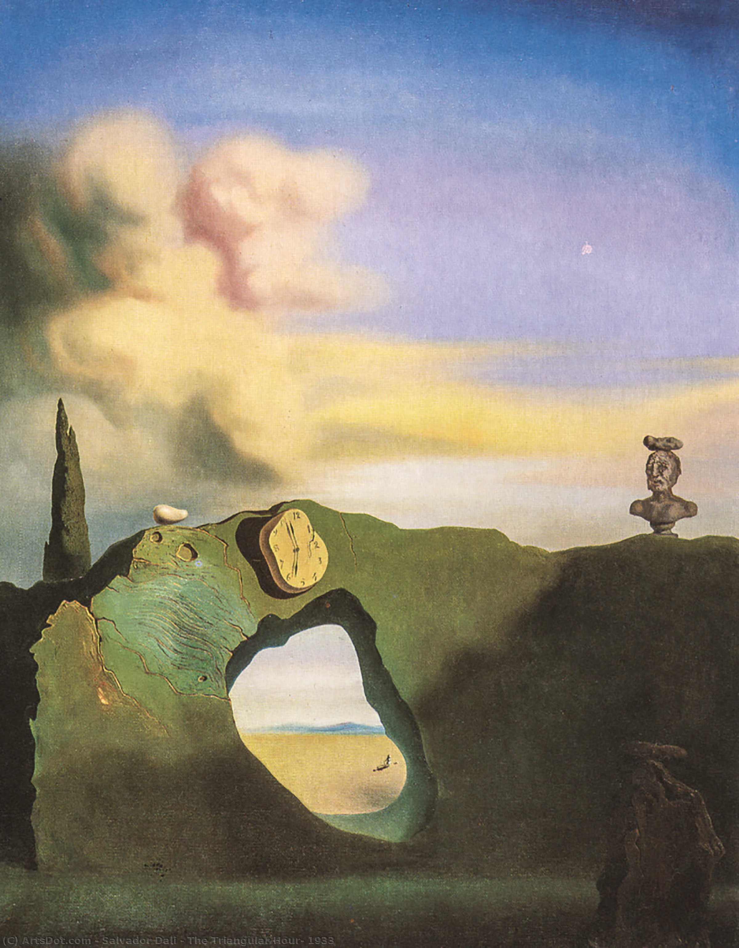 Wikioo.org - The Encyclopedia of Fine Arts - Painting, Artwork by Salvador Dali - The Triangular Hour, 1933