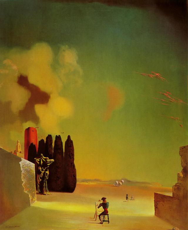 Wikioo.org - The Encyclopedia of Fine Arts - Painting, Artwork by Salvador Dali - Enigmatic Elements in the Landscape, 1934