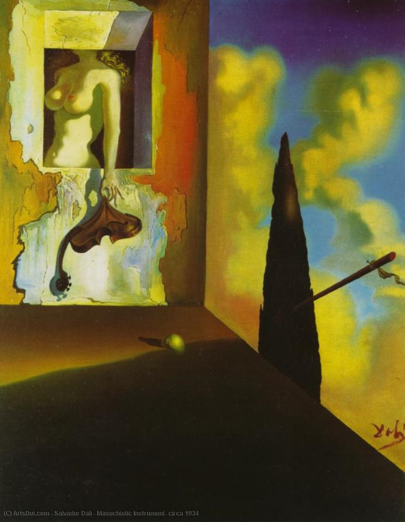Wikioo.org - The Encyclopedia of Fine Arts - Painting, Artwork by Salvador Dali - Masochistic Instrument, circa 1934