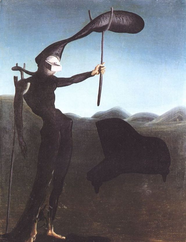 Wikioo.org – L'Enciclopedia delle Belle Arti - Pittura, Opere di Salvador Dali - L'invisibile arpa  1934
