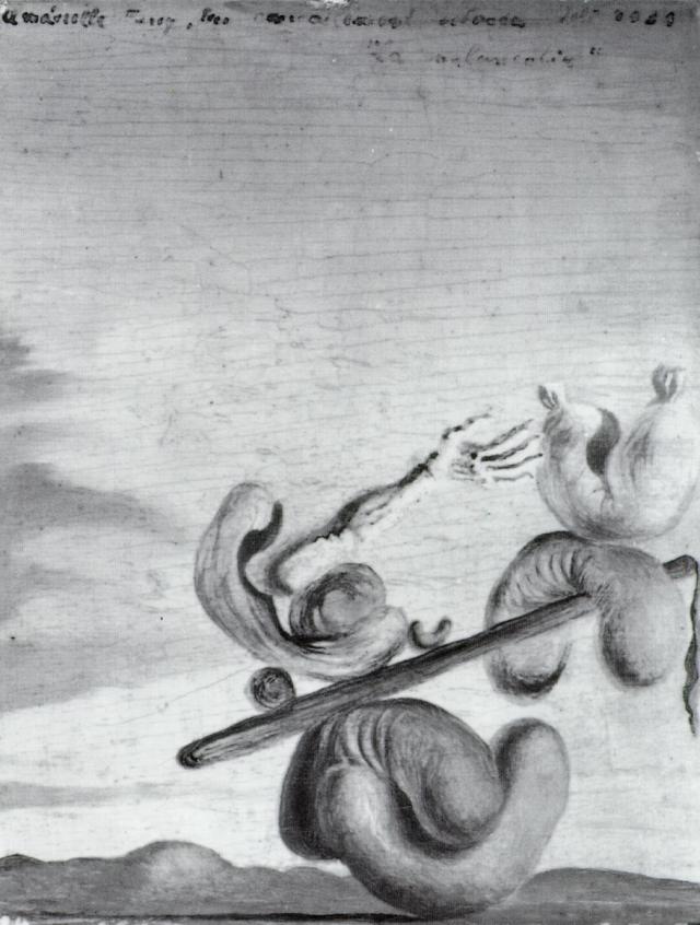 Wikioo.org – La Enciclopedia de las Bellas Artes - Pintura, Obras de arte de Salvador Dali - Melancolía - a Marcel Remy en Amistad, Salvador DalH, 1934