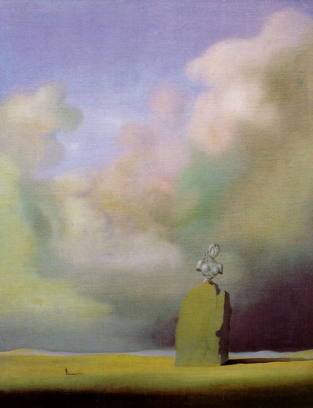 Wikioo.org - The Encyclopedia of Fine Arts - Painting, Artwork by Salvador Dali - The Hour of the Crackled Visage, 1934