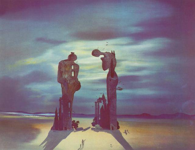 Wikioo.org - The Encyclopedia of Fine Arts - Painting, Artwork by Salvador Dali - Archaeological Reminiscence of Millet's Angelus, 1935