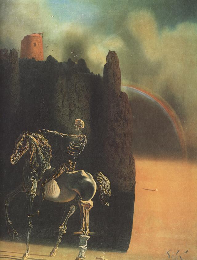 Wikioo.org - Bách khoa toàn thư về mỹ thuật - Vẽ tranh, Tác phẩm nghệ thuật Salvador Dali - The Horseman of Death, 1935