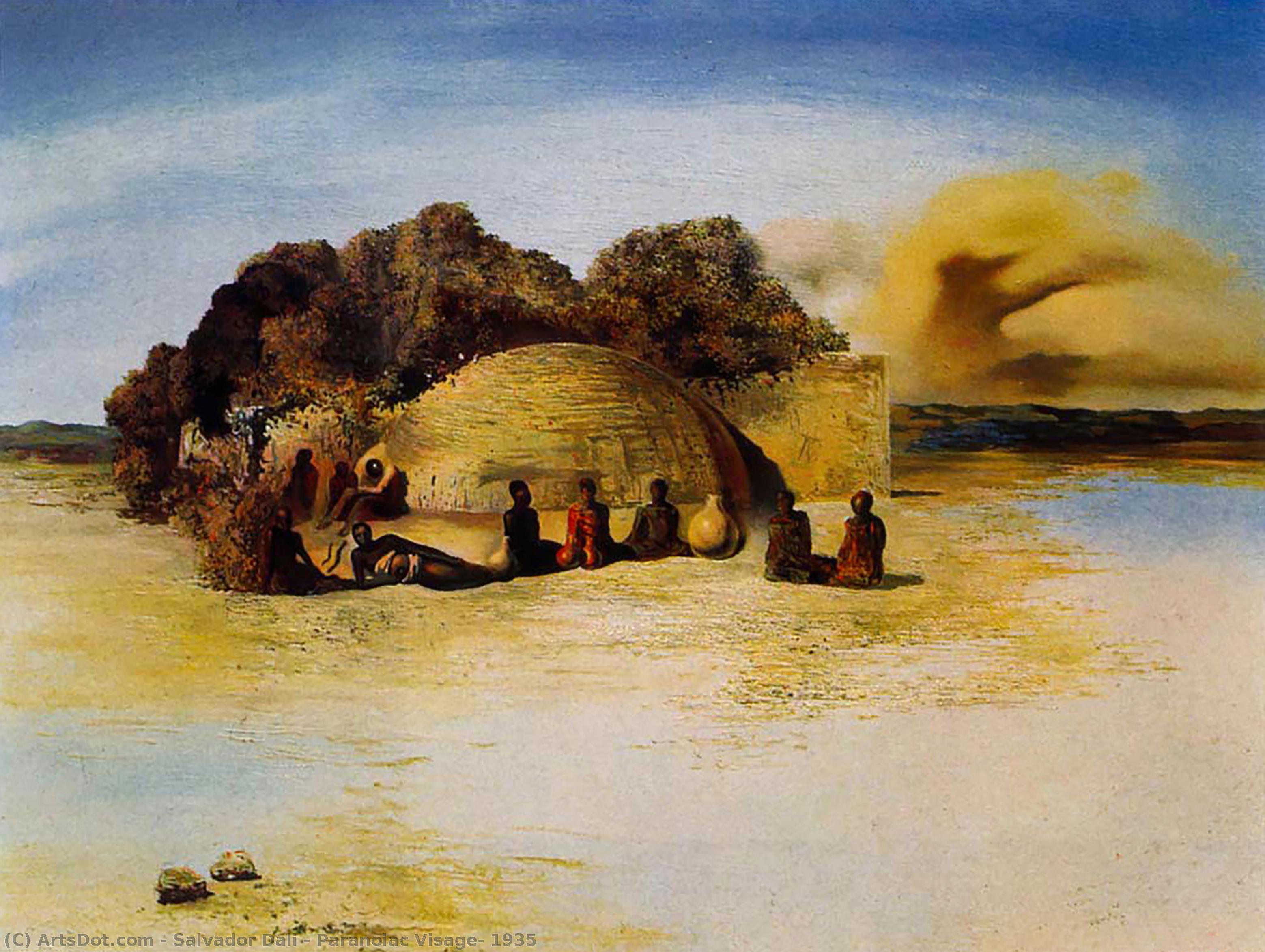 WikiOO.org - אנציקלופדיה לאמנויות יפות - ציור, יצירות אמנות Salvador Dali - Paranoiac Visage, 1935