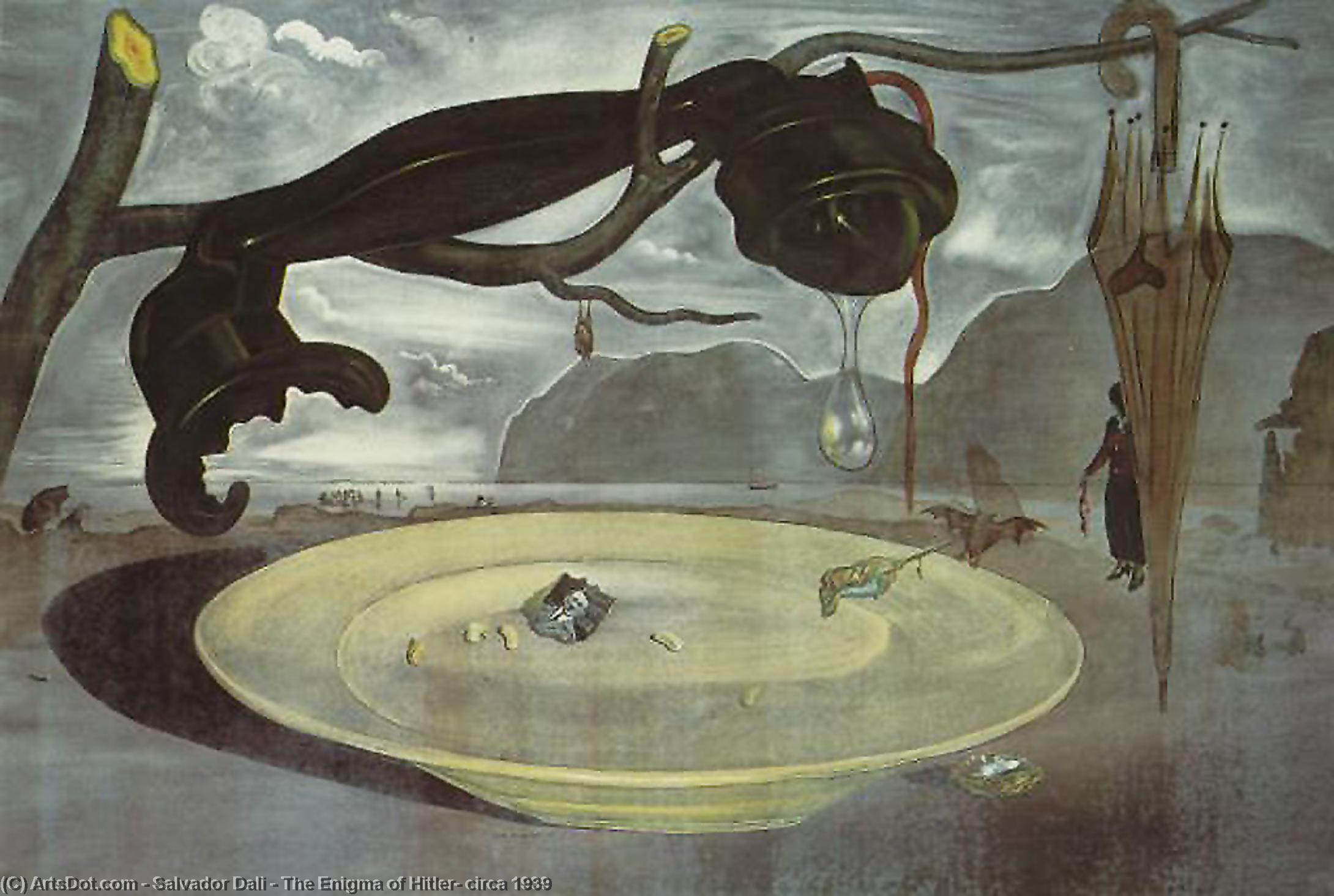 Wikioo.org - The Encyclopedia of Fine Arts - Painting, Artwork by Salvador Dali - The Enigma of Hitler, circa 1939