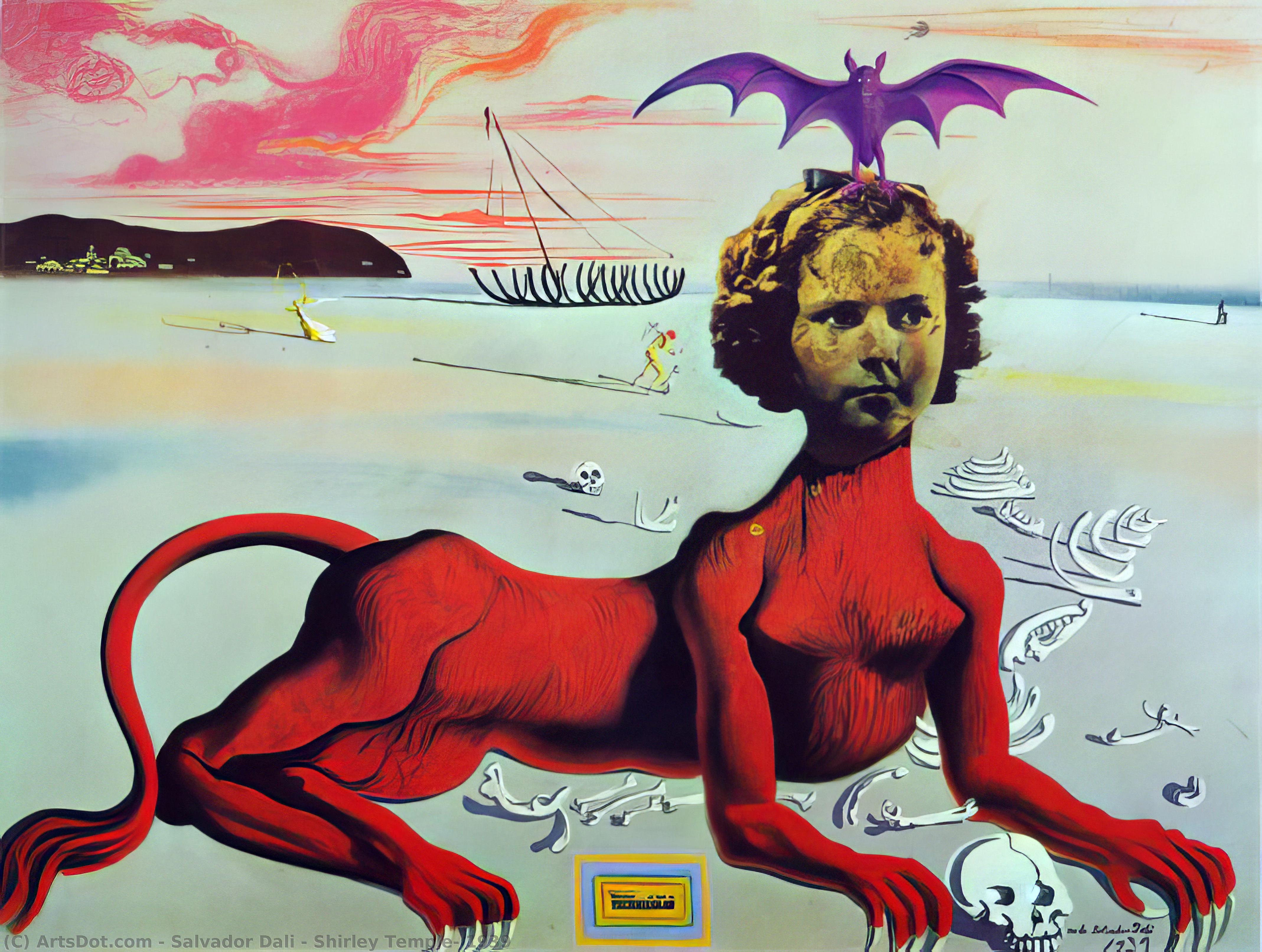 Wikioo.org - The Encyclopedia of Fine Arts - Painting, Artwork by Salvador Dali - Shirley Temple, 1939