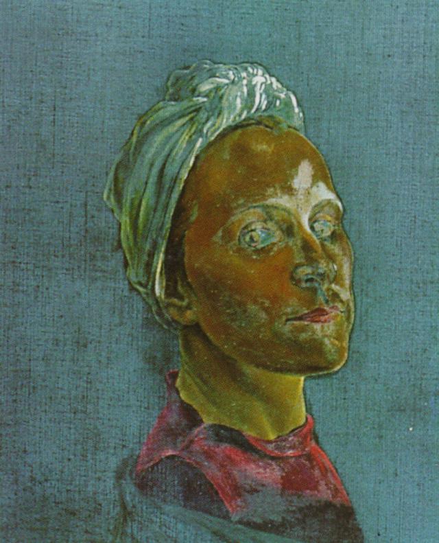 WikiOO.org - Encyclopedia of Fine Arts - Målning, konstverk Salvador Dali - Portrait of Gala (unfinished, detail), 1939