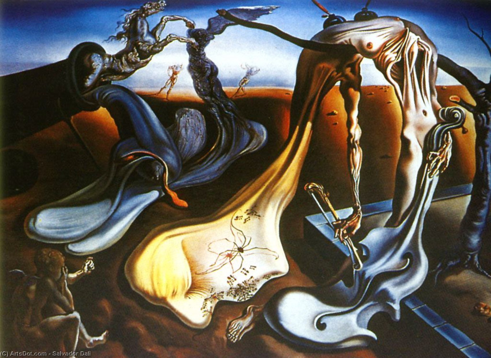 WikiOO.org - Encyclopedia of Fine Arts - Maalaus, taideteos Salvador Dali - Daddy Longlegs of the Evening... Hope!, 1940