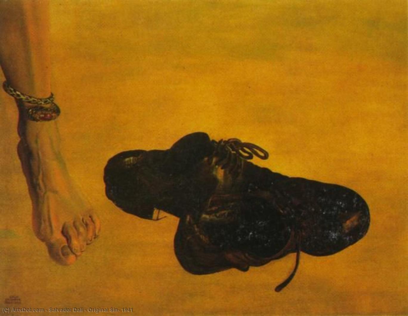 Wikioo.org - The Encyclopedia of Fine Arts - Painting, Artwork by Salvador Dali - Original Sin, 1941