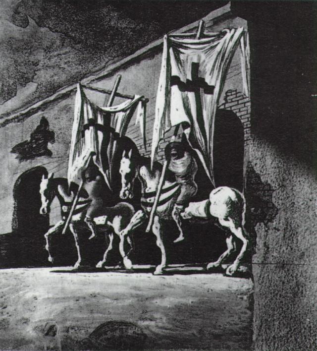Wikioo.org - Bách khoa toàn thư về mỹ thuật - Vẽ tranh, Tác phẩm nghệ thuật Salvador Dali - The Two on the Cross, 1942
