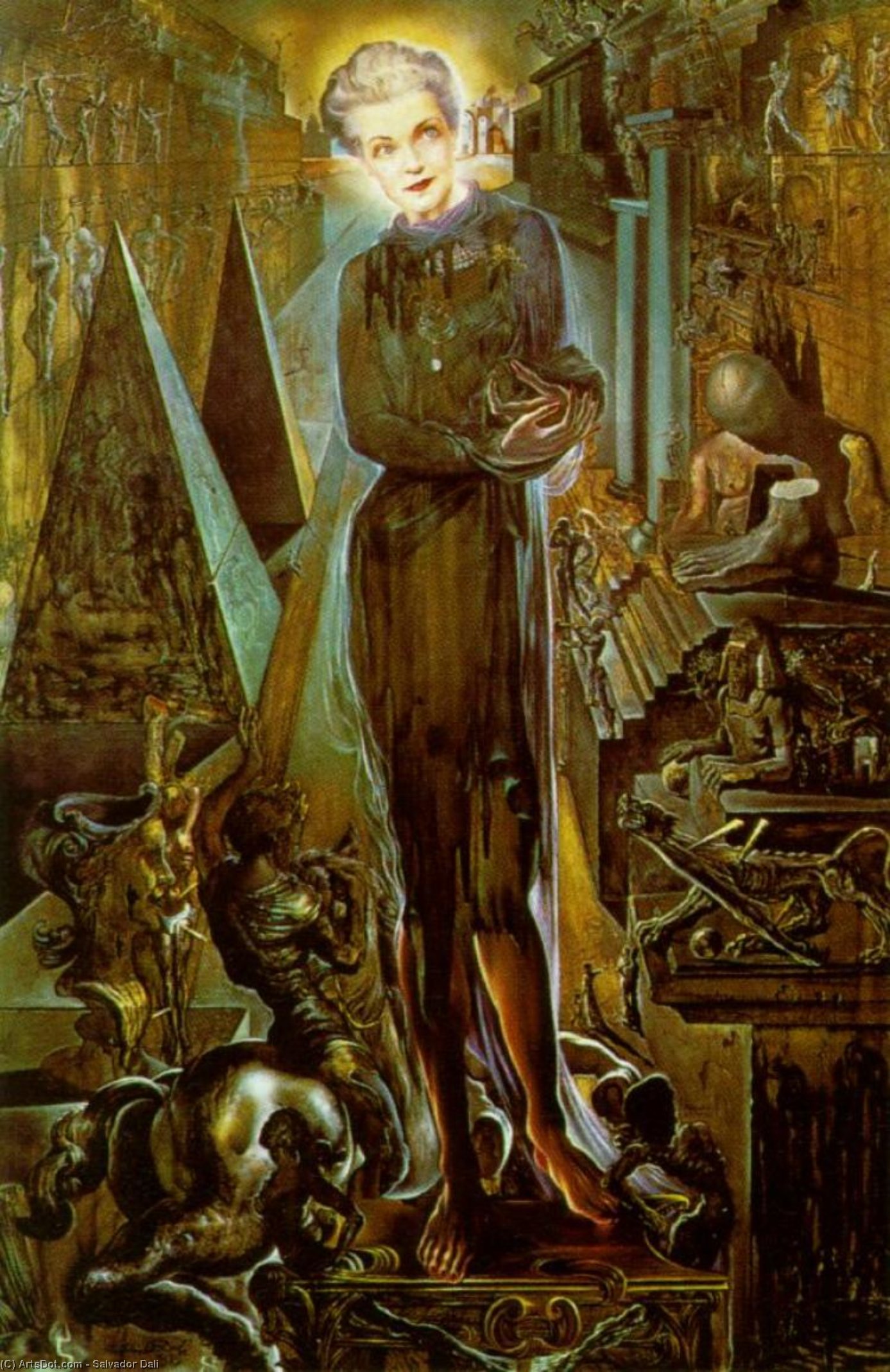 Wikioo.org - The Encyclopedia of Fine Arts - Painting, Artwork by Salvador Dali - Portrait of Mrs. Harrison Williams, circa 1943