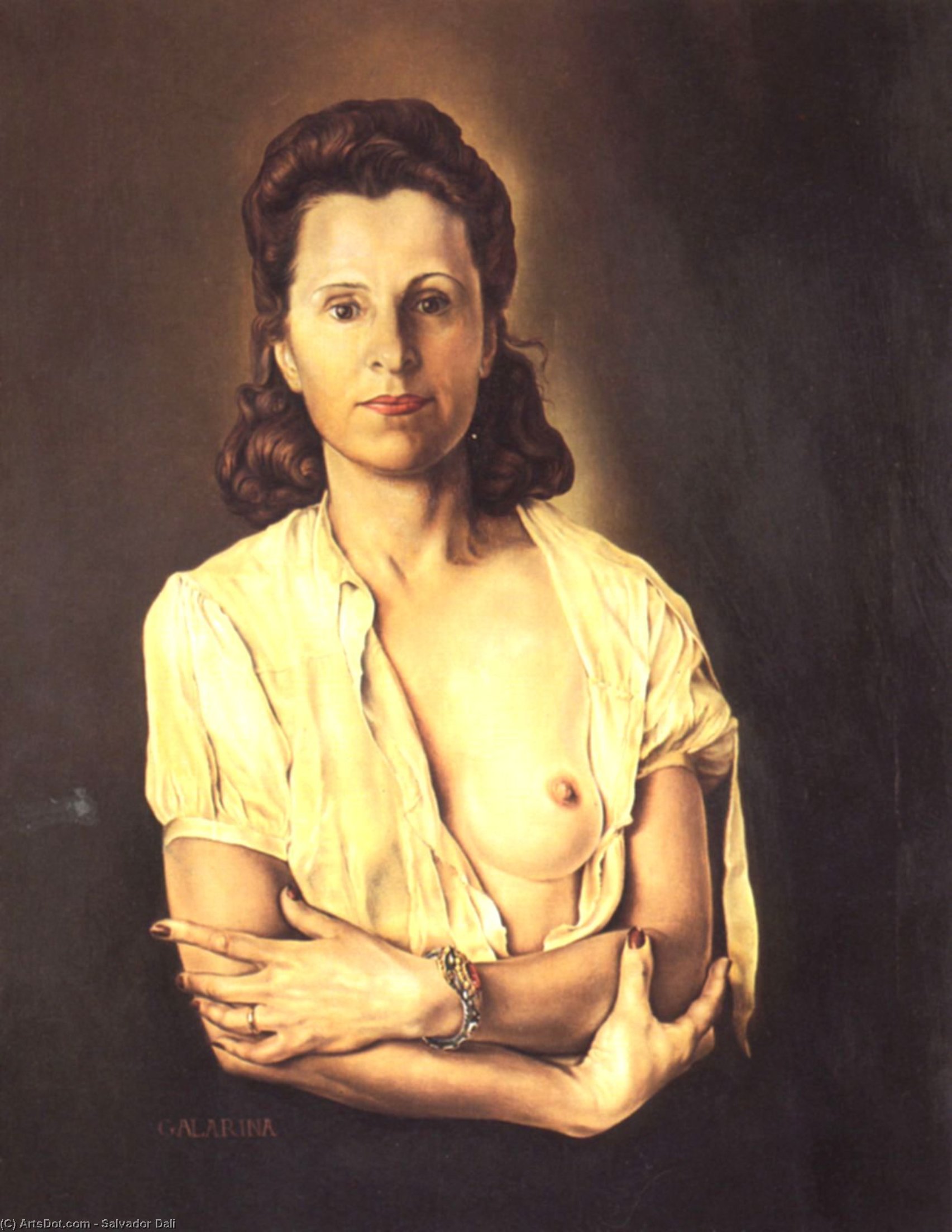 Wikioo.org – La Enciclopedia de las Bellas Artes - Pintura, Obras de arte de Salvador Dali - Galarina , 1944-45