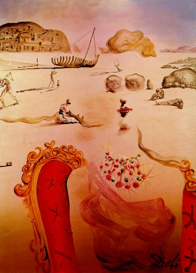 Wikioo.org - The Encyclopedia of Fine Arts - Painting, Artwork by Salvador Dali - Paranoia (Surrealist Figures), 1944