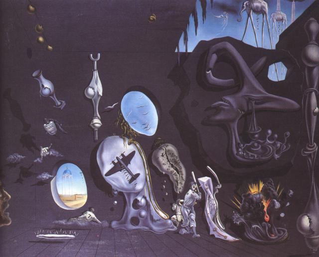 Wikioo.org - The Encyclopedia of Fine Arts - Painting, Artwork by Salvador Dali - Melancholy, 1945