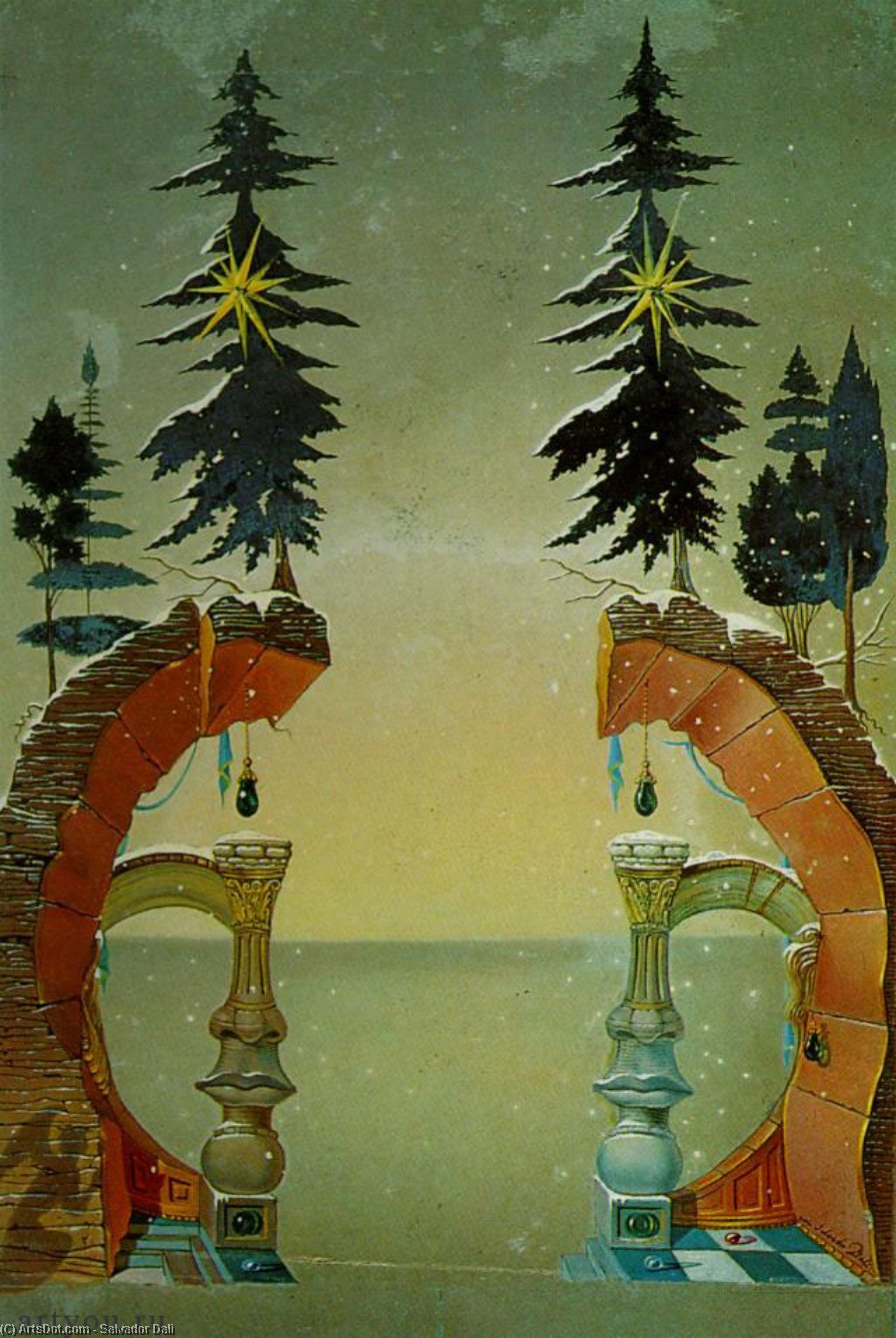 WikiOO.org - Encyclopedia of Fine Arts - Maleri, Artwork Salvador Dali - Christmas (Noel), 1946