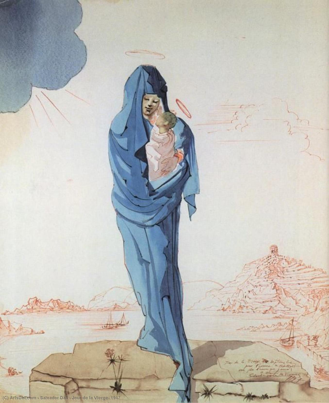 WikiOO.org - אנציקלופדיה לאמנויות יפות - ציור, יצירות אמנות Salvador Dali - Jour de la Vierge, 1947