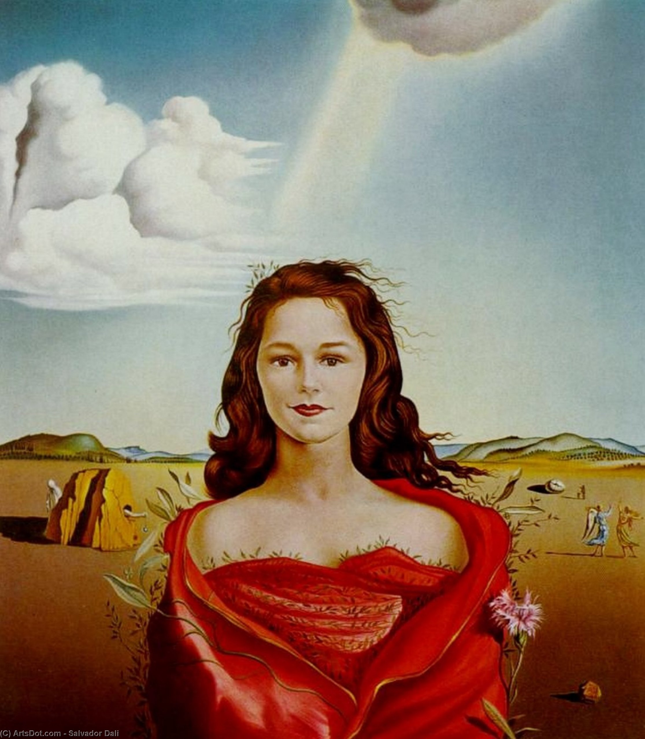 WikiOO.org - Güzel Sanatlar Ansiklopedisi - Resim, Resimler Salvador Dali - Portrait of Mrs. Mary Sigall, 1948