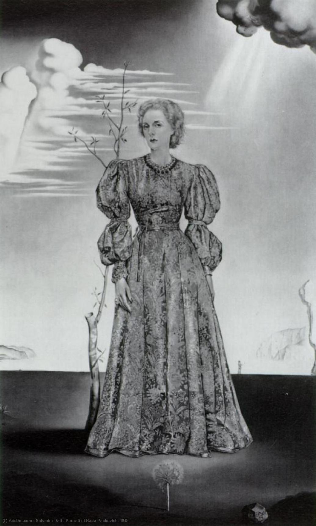 WikiOO.org - Enciklopedija dailės - Tapyba, meno kuriniai Salvador Dali - Portrait of Nada Pachevich, 1948
