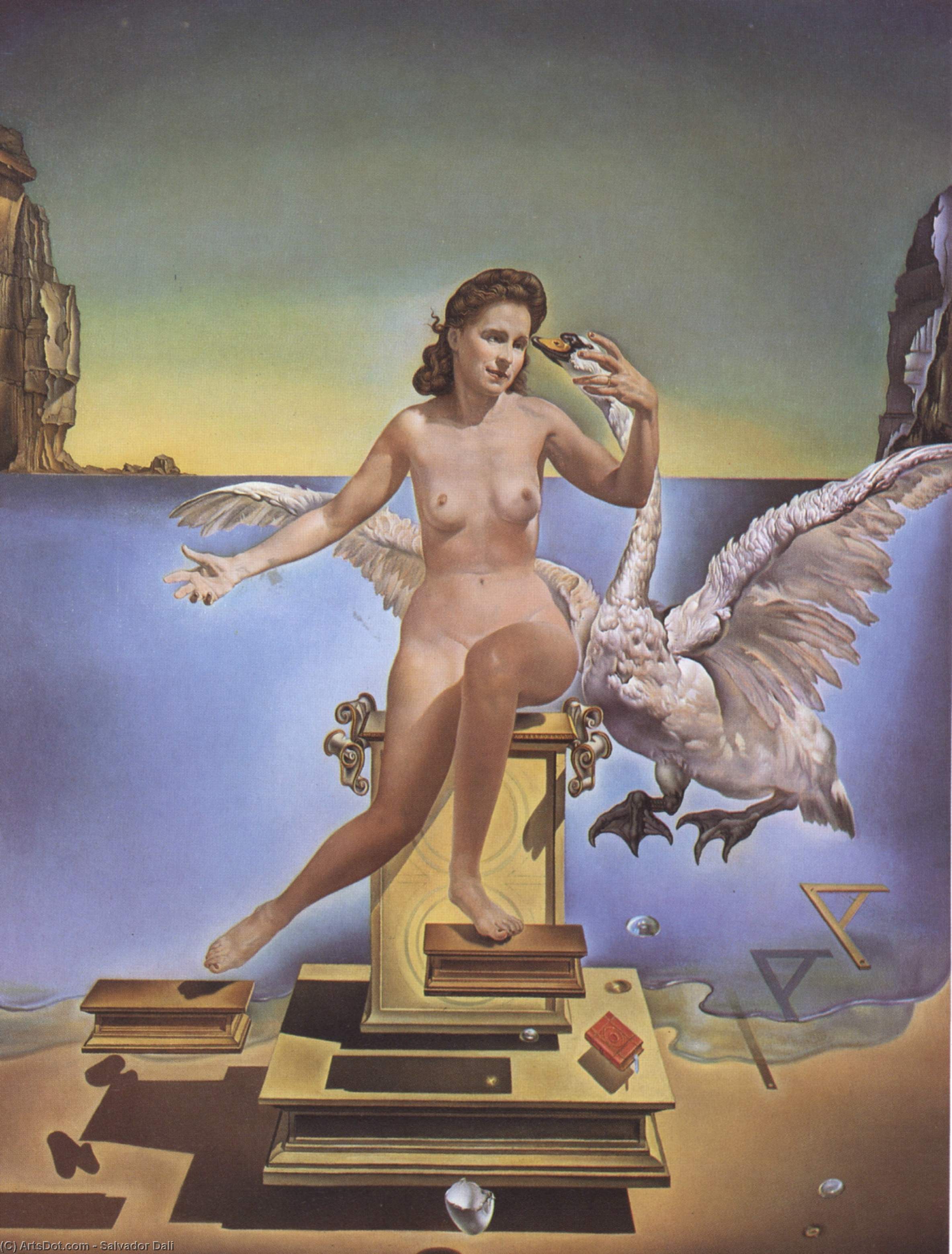 WikiOO.org - Encyclopedia of Fine Arts - Maľba, Artwork Salvador Dali - Leda Atomica, 1949
