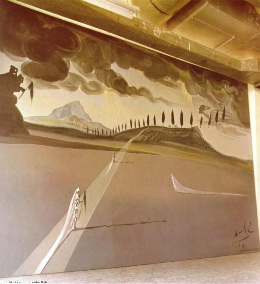 Wikioo.org - The Encyclopedia of Fine Arts - Painting, Artwork by Salvador Dali - Backdrop for 'Don Juan Tenorio', 1950