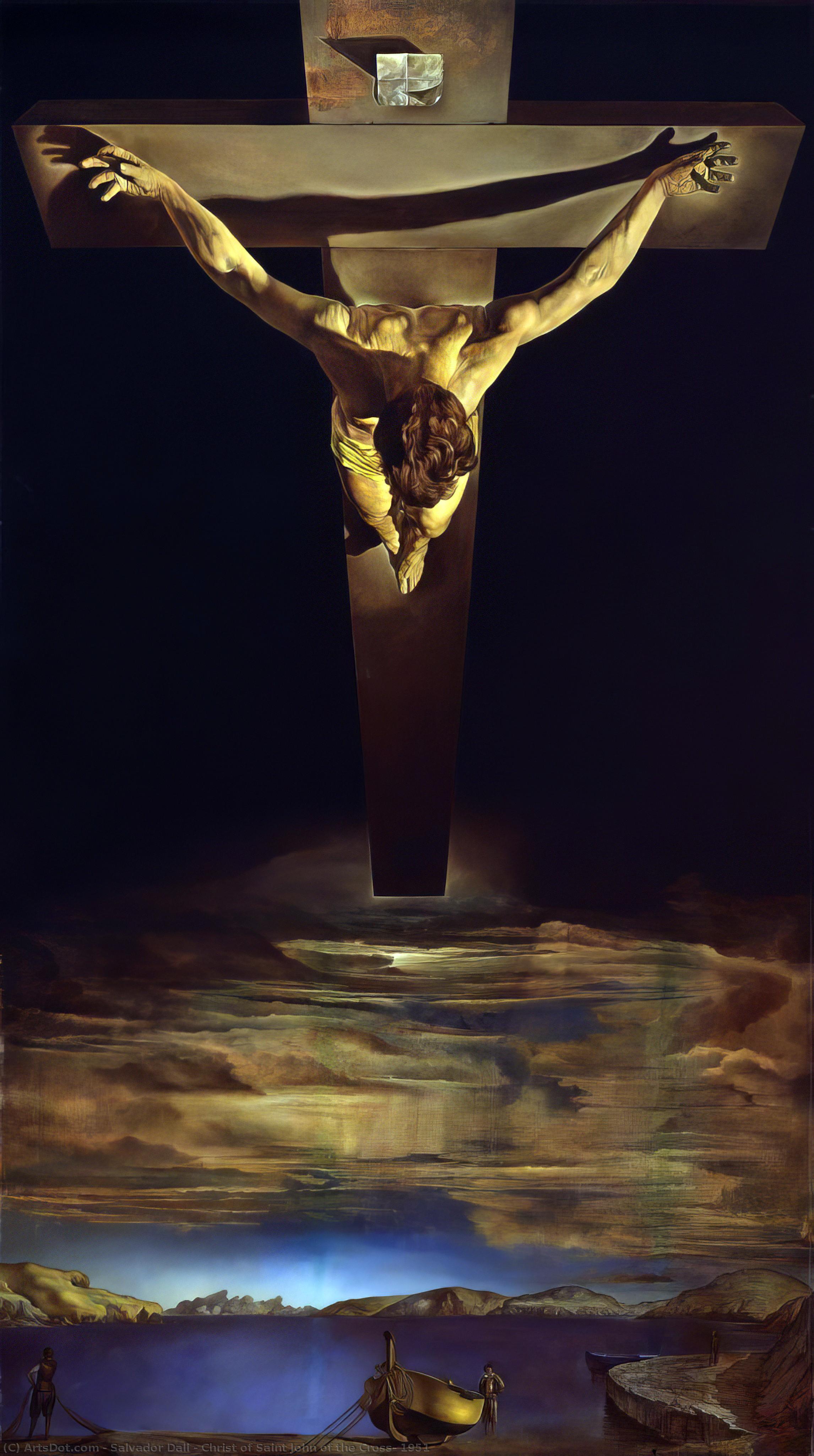 Wikoo.org - موسوعة الفنون الجميلة - اللوحة، العمل الفني Salvador Dali - Christ of Saint John of the Cross, 1951