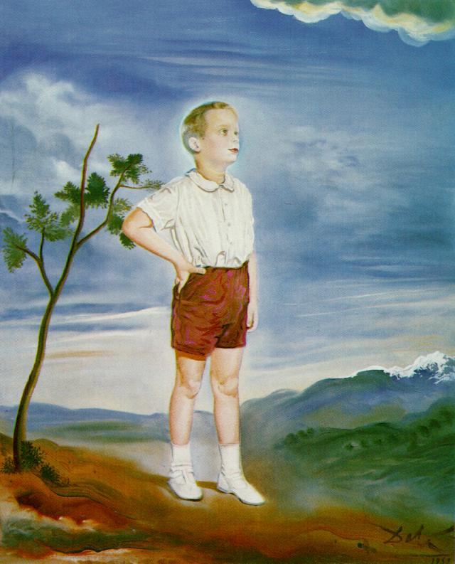 WikiOO.org - Encyclopedia of Fine Arts - Maalaus, taideteos Salvador Dali - Portrait of a Child (unfinished), 1951