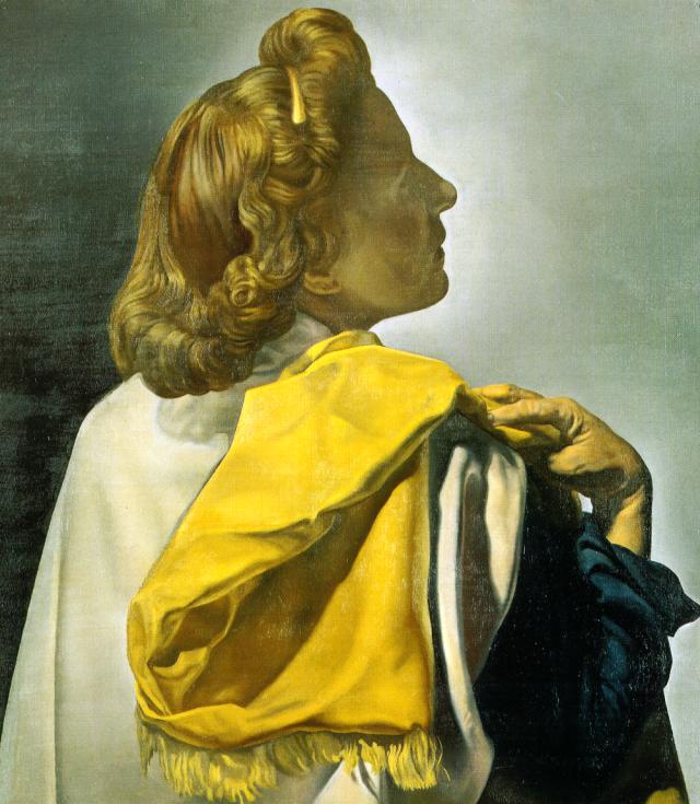Wikioo.org - The Encyclopedia of Fine Arts - Painting, Artwork by Salvador Dali - Gala Contemplating the Corpus Hypercubicus, 1954