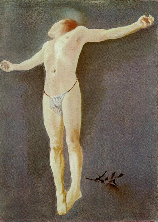 Wikoo.org - موسوعة الفنون الجميلة - اللوحة، العمل الفني Salvador Dali - Crucifixion, 1954