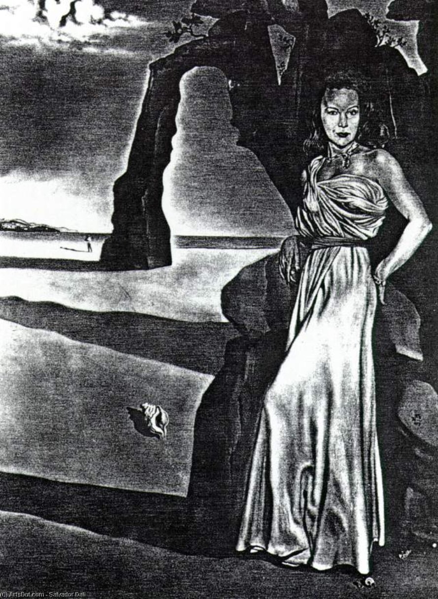 Wikioo.org - The Encyclopedia of Fine Arts - Painting, Artwork by Salvador Dali - Portrait of Mrs. Ann Woodward, 1954