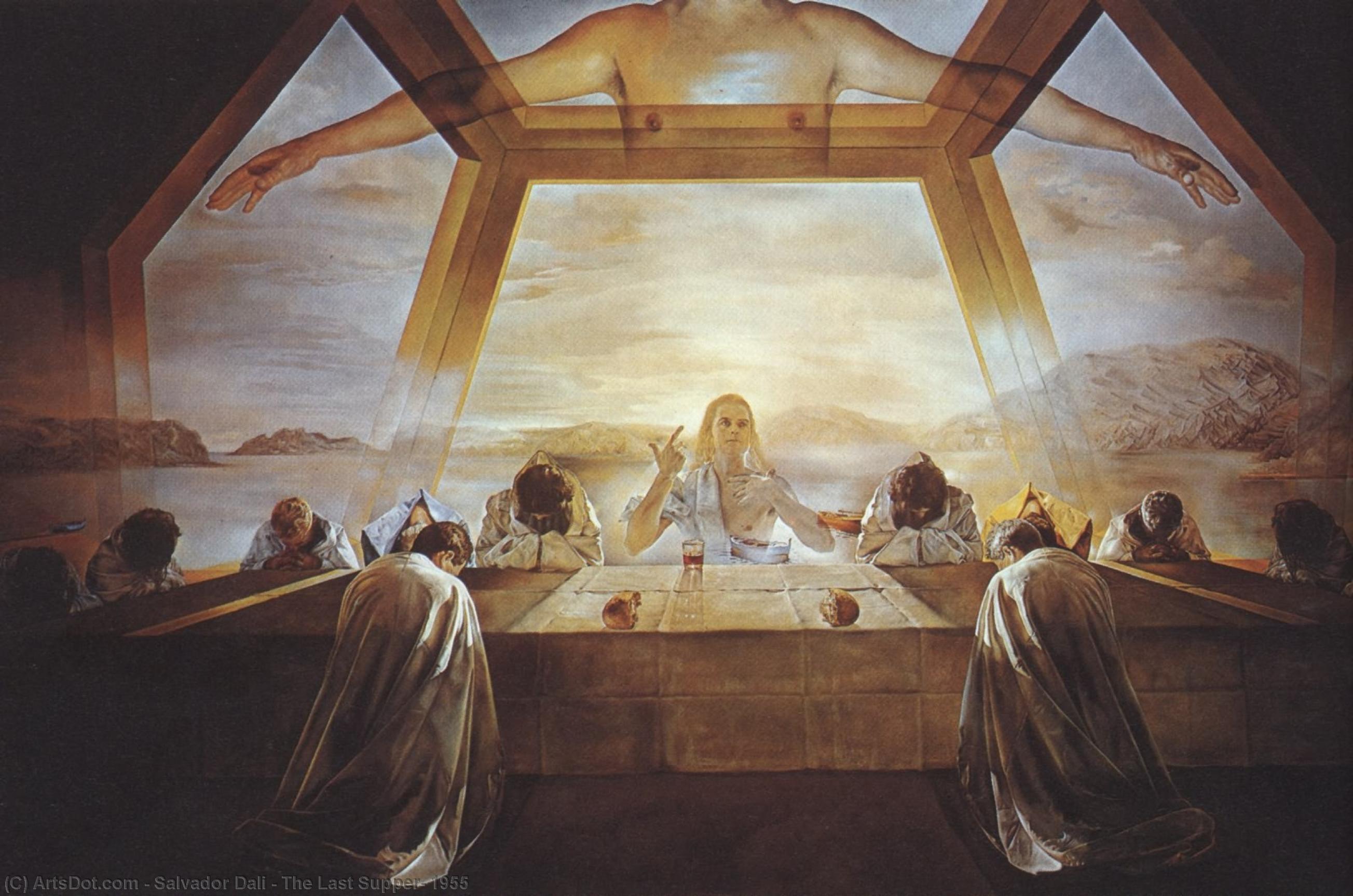 Wikioo.org - The Encyclopedia of Fine Arts - Painting, Artwork by Salvador Dali - The Last Supper, 1955