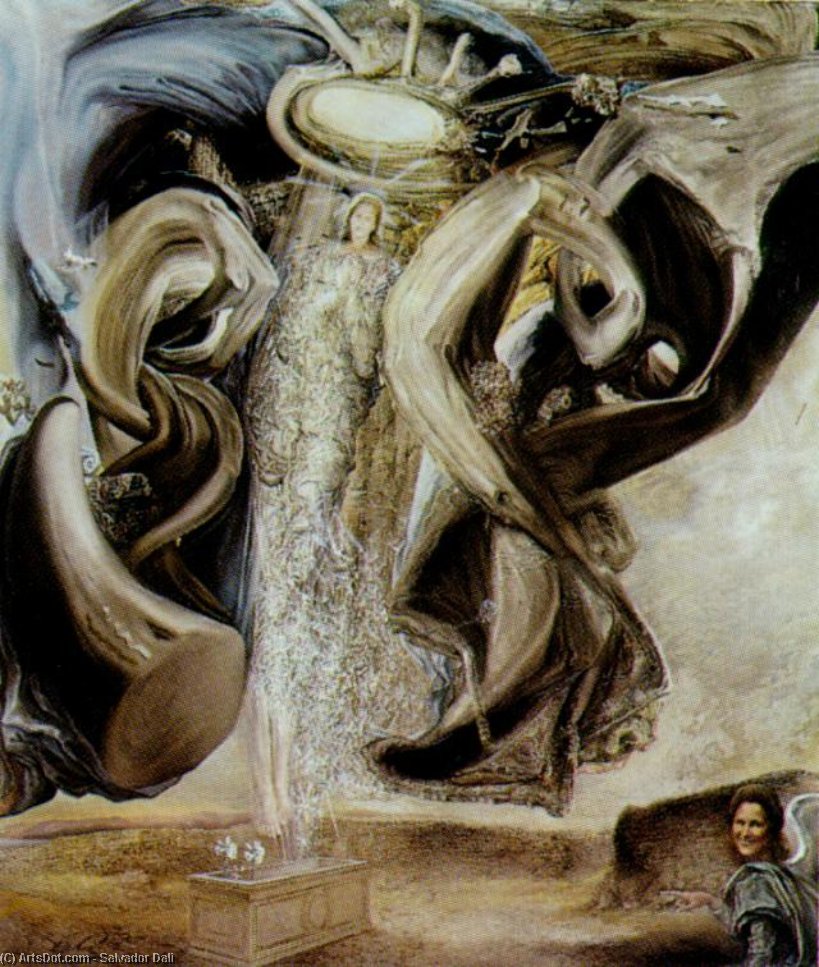 Wikioo.org - The Encyclopedia of Fine Arts - Painting, Artwork by Salvador Dali - Anti-Protonic Assumption, 1956