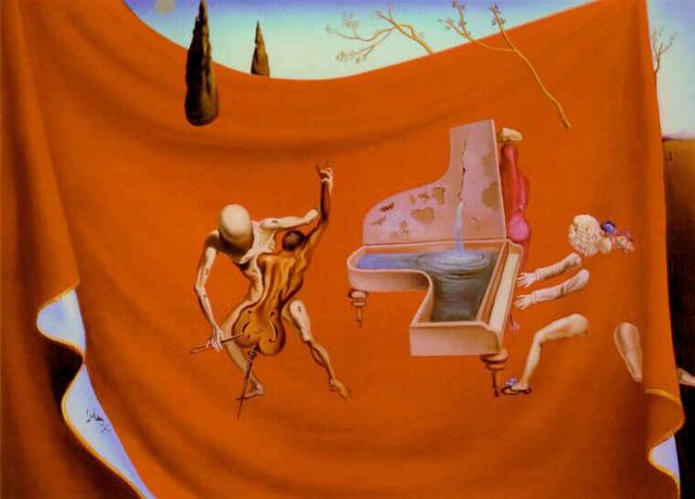 Wikioo.org - The Encyclopedia of Fine Arts - Painting, Artwork by Salvador Dali - Red Orchestra, 1957
