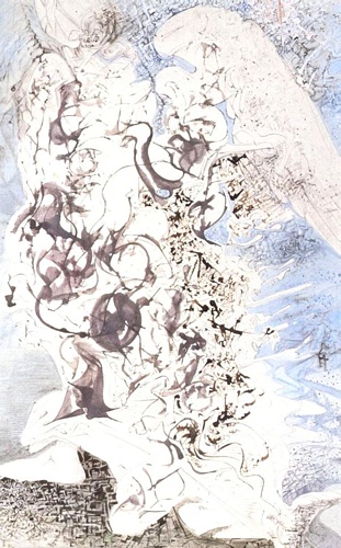 WikiOO.org - دایره المعارف هنرهای زیبا - نقاشی، آثار هنری Salvador Dali - Angel, circa 1958