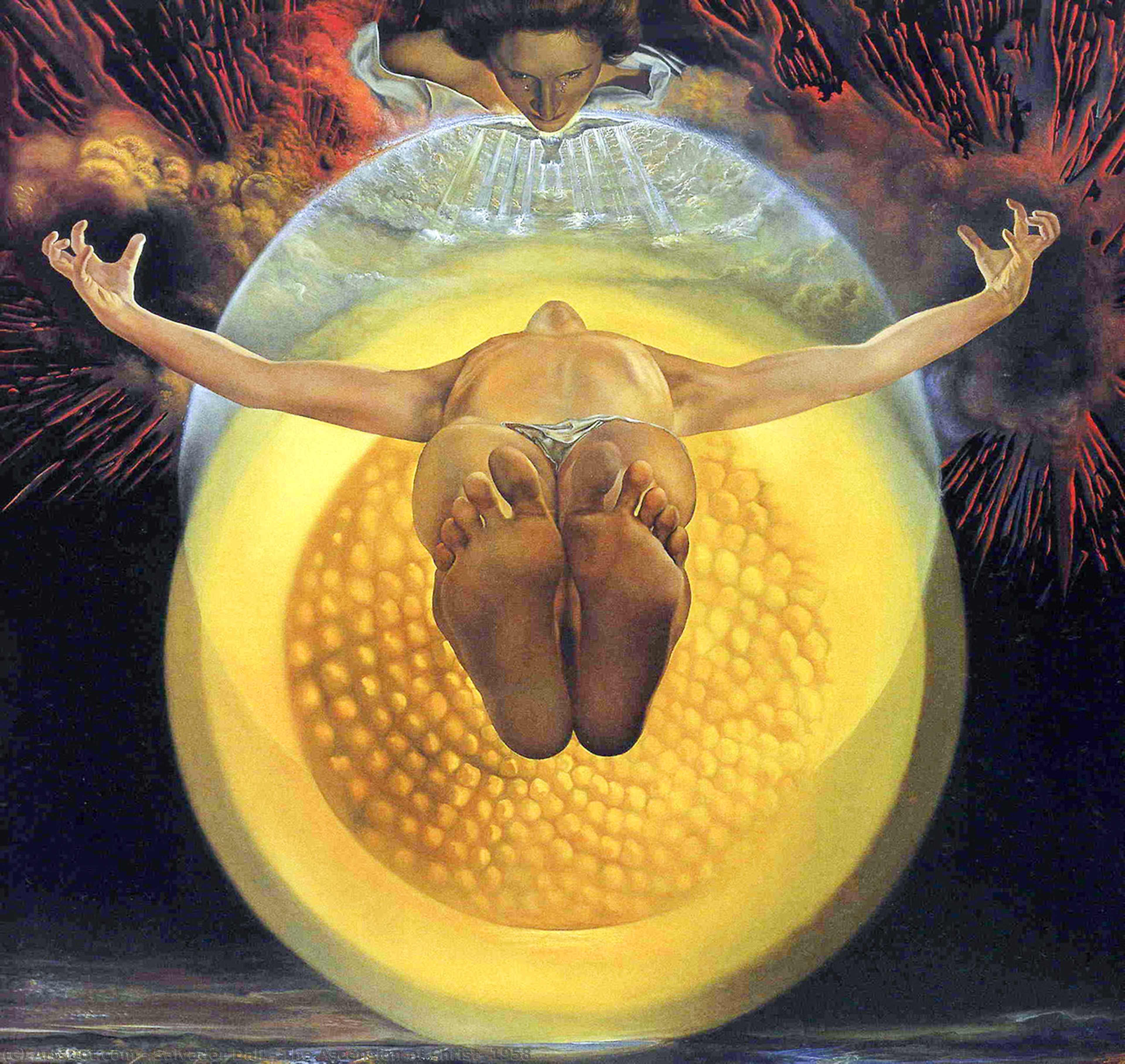 Wikioo.org - Bách khoa toàn thư về mỹ thuật - Vẽ tranh, Tác phẩm nghệ thuật Salvador Dali - The Ascension of Christ, 1958
