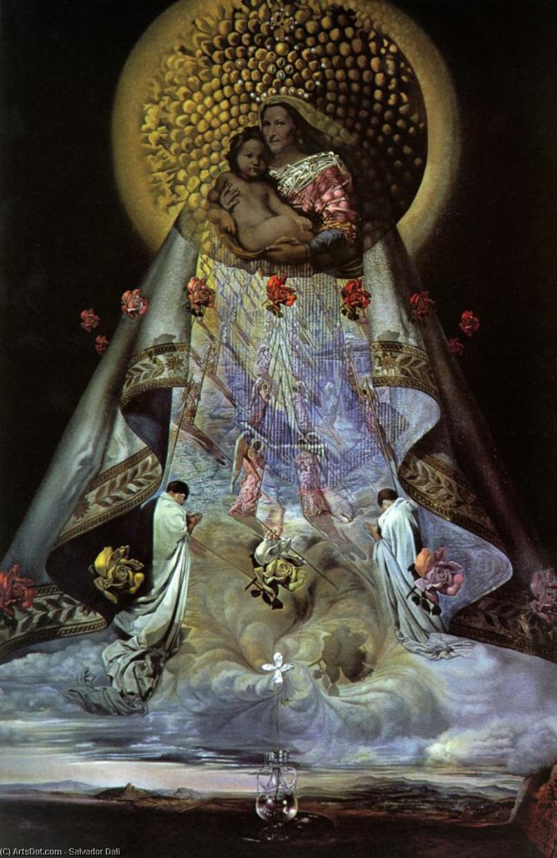 Wikioo.org - The Encyclopedia of Fine Arts - Painting, Artwork by Salvador Dali - The Virgin of Guadalupe, 1959