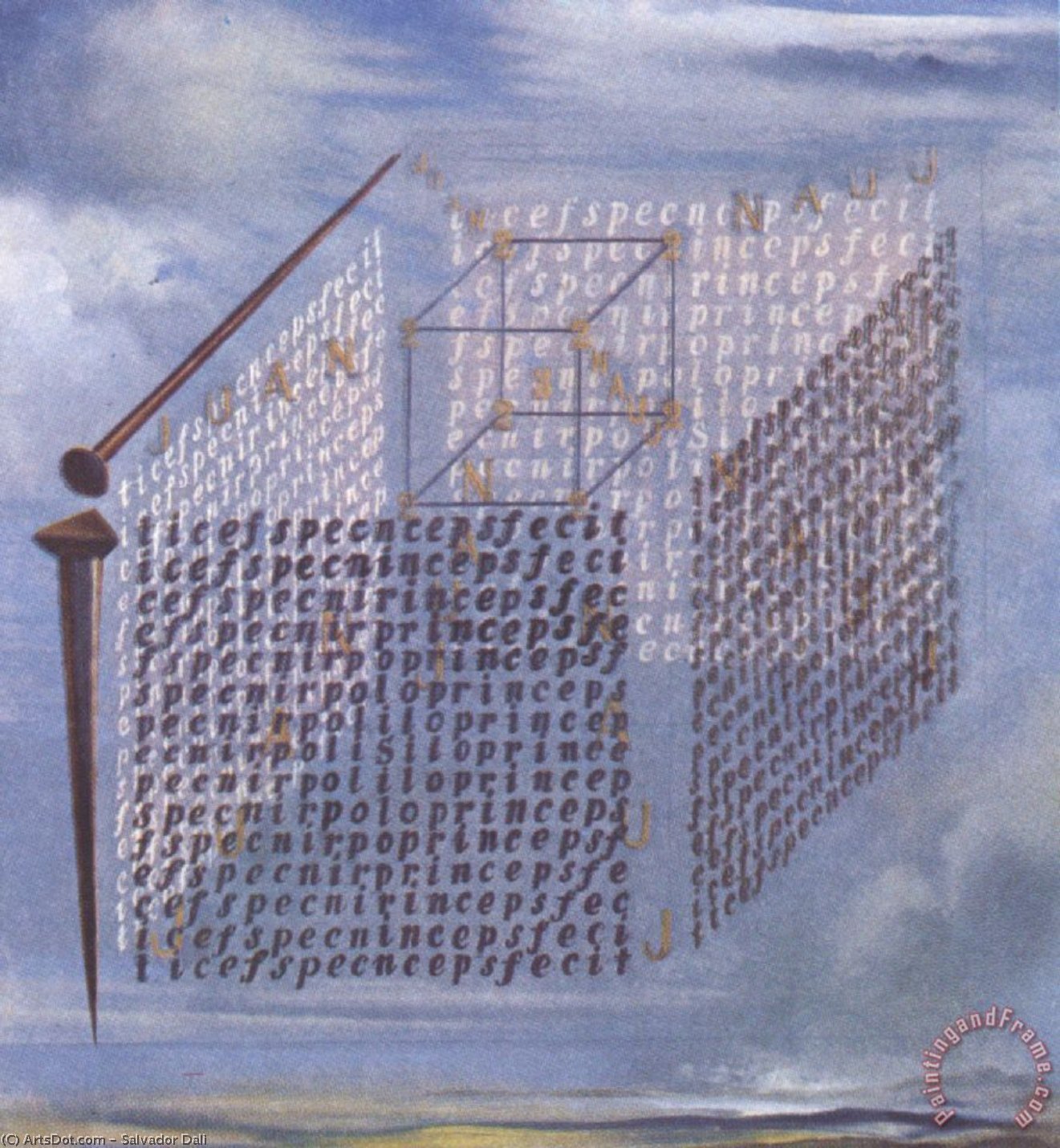 Wikioo.org - The Encyclopedia of Fine Arts - Painting, Artwork by Salvador Dali - A Propos of the 'Treatise on Cubic Form' by Juan de Herrera, 1960