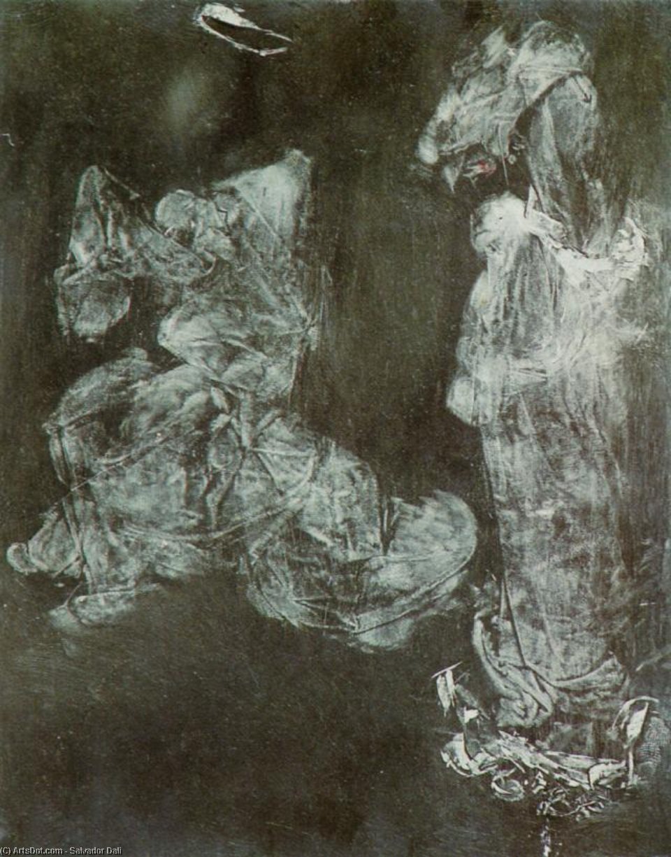 Wikioo.org - The Encyclopedia of Fine Arts - Painting, Artwork by Salvador Dali - Two Religious Figures, 1960