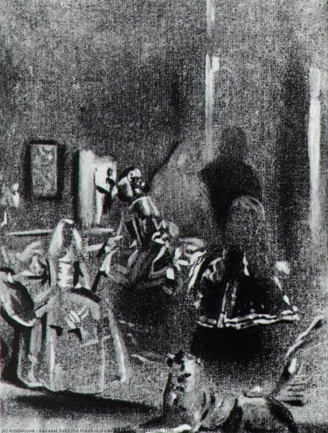 Wikoo.org - موسوعة الفنون الجميلة - اللوحة، العمل الفني Salvador Dali - The Maids-in-Waiting (Las Meninas, detail), 1960