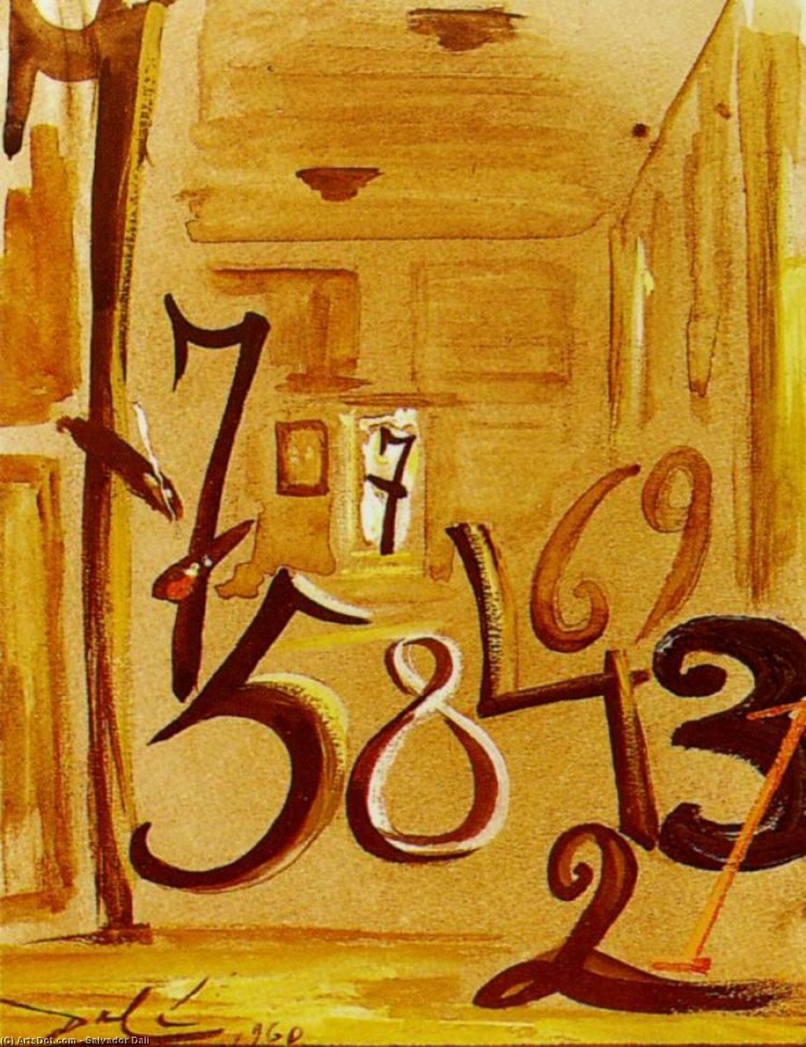 WikiOO.org - Enciclopédia das Belas Artes - Pintura, Arte por Salvador Dali - The Maids-in-Waiting (Las Meninas), 1960